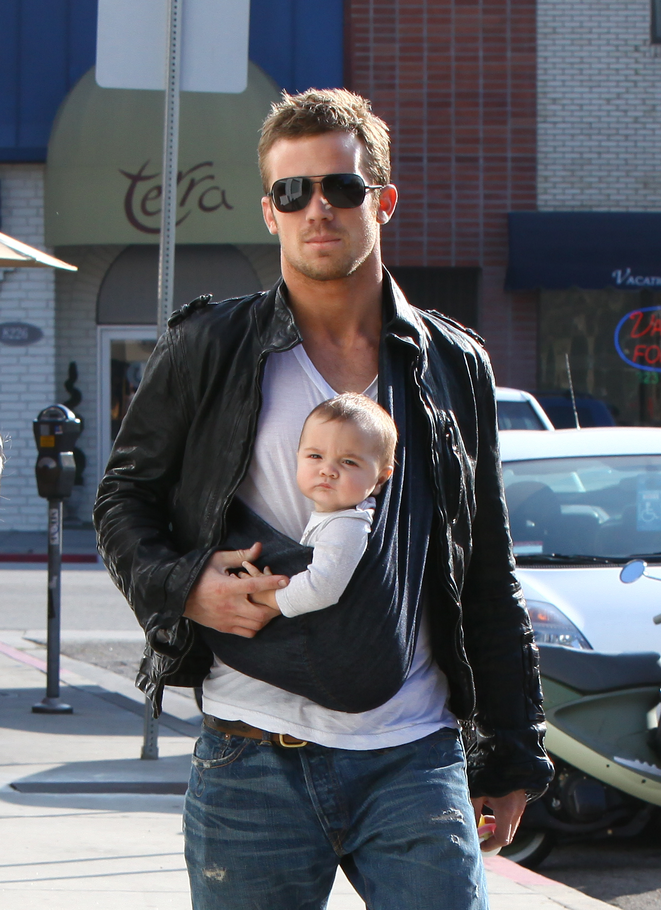 Cam Gigandet  & Family at Toast Bakery and Cafe