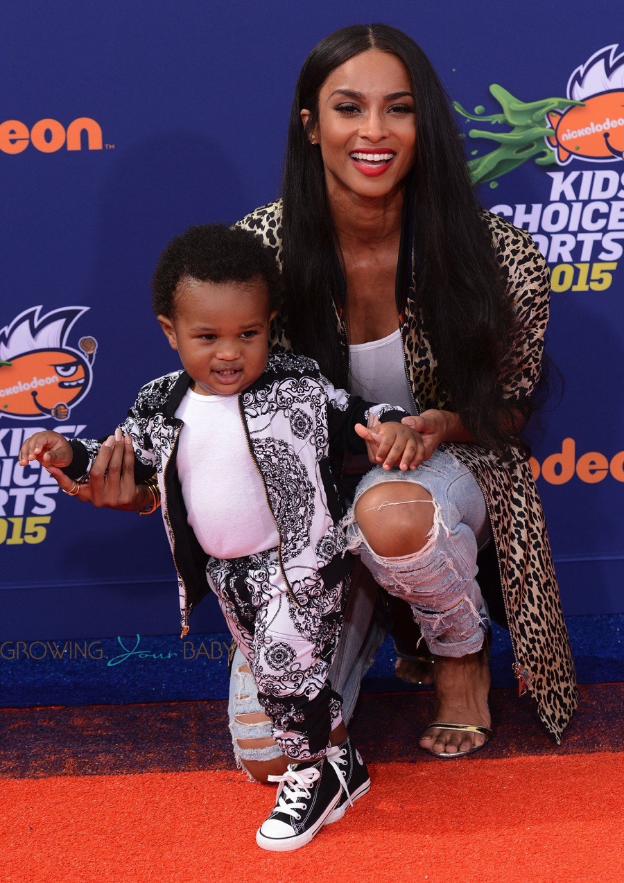 Ciara-with-son-Future-Zahir-Wilburn-at-2015-Nickelodeon-Kids-Choice-Sports-Awards
